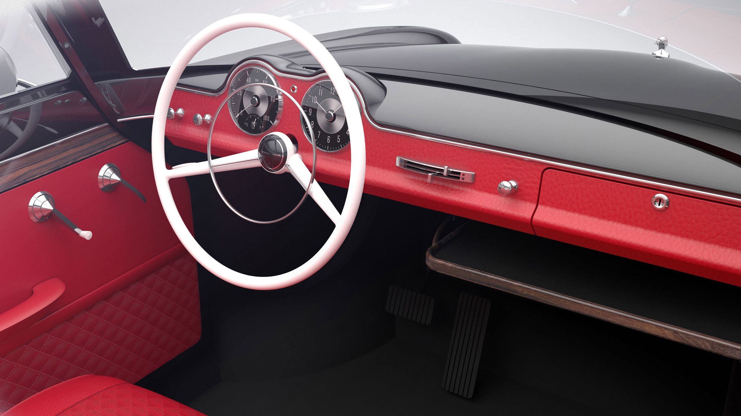 Retro-Armaturenbrett im E-Auto