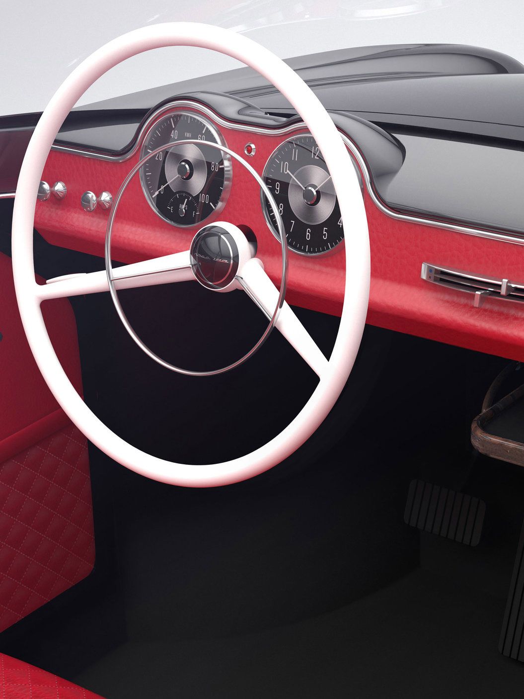Retro-Armaturenbrett im E-Auto