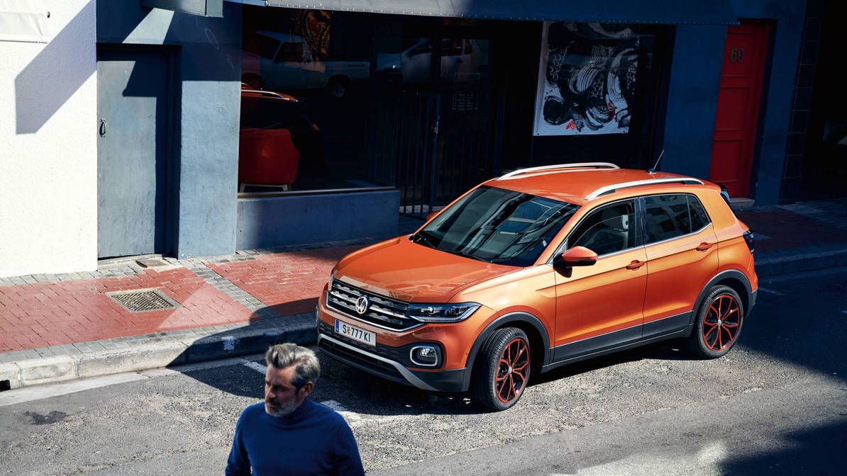 Volkswagen T-Cross energetic orange külső oldalnézet