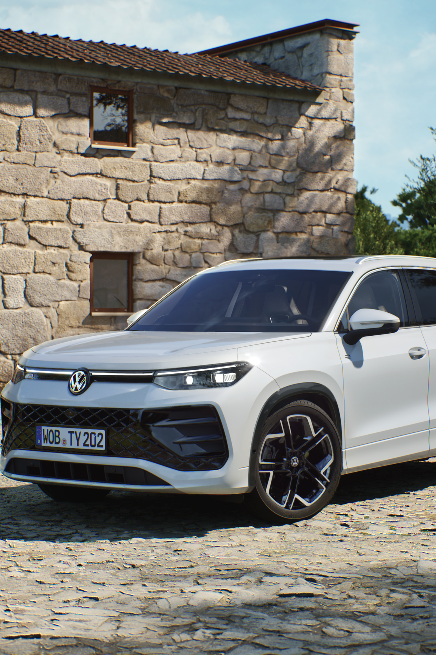 Volkswagen Tayron rusztikus kertben