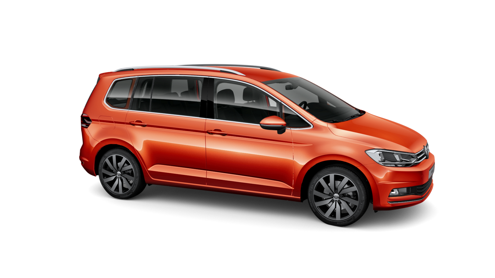 vw volkswagen touran orange seitenansicht