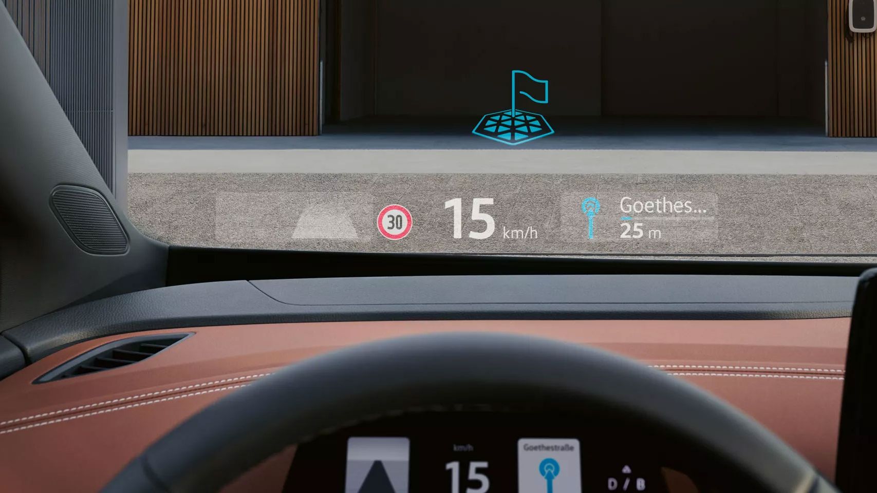 Darstellung der Erweiterung des Augmented-Reality-Head-up-Displays