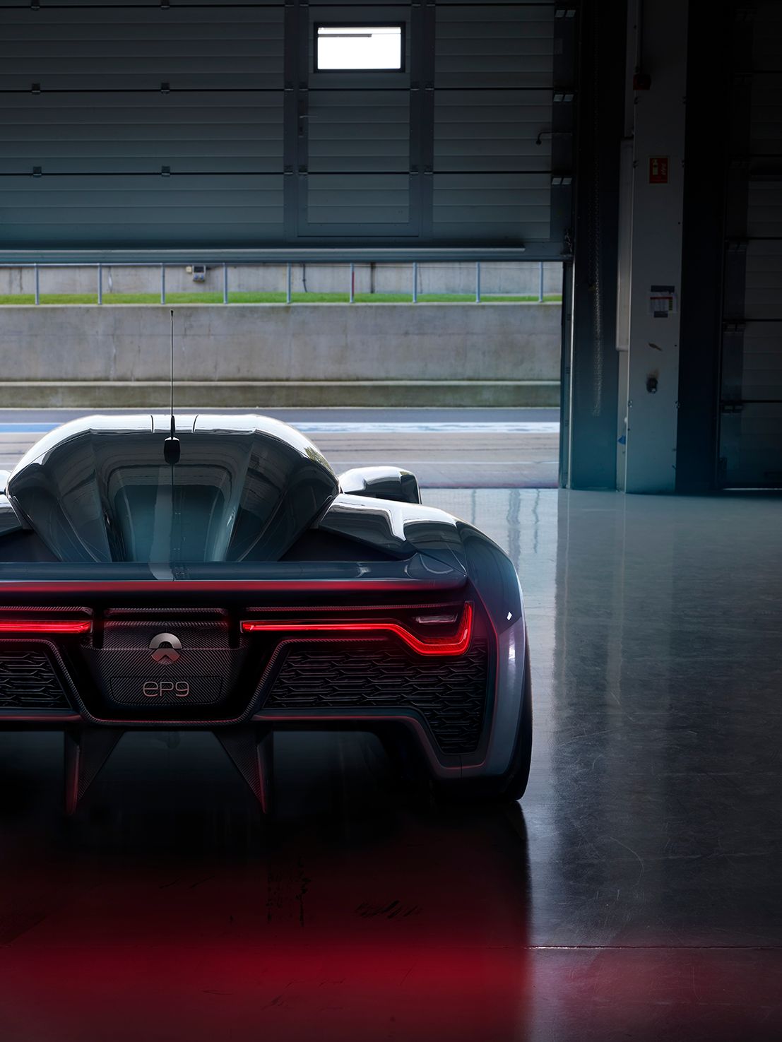 Heckansicht des „NIO EP9“